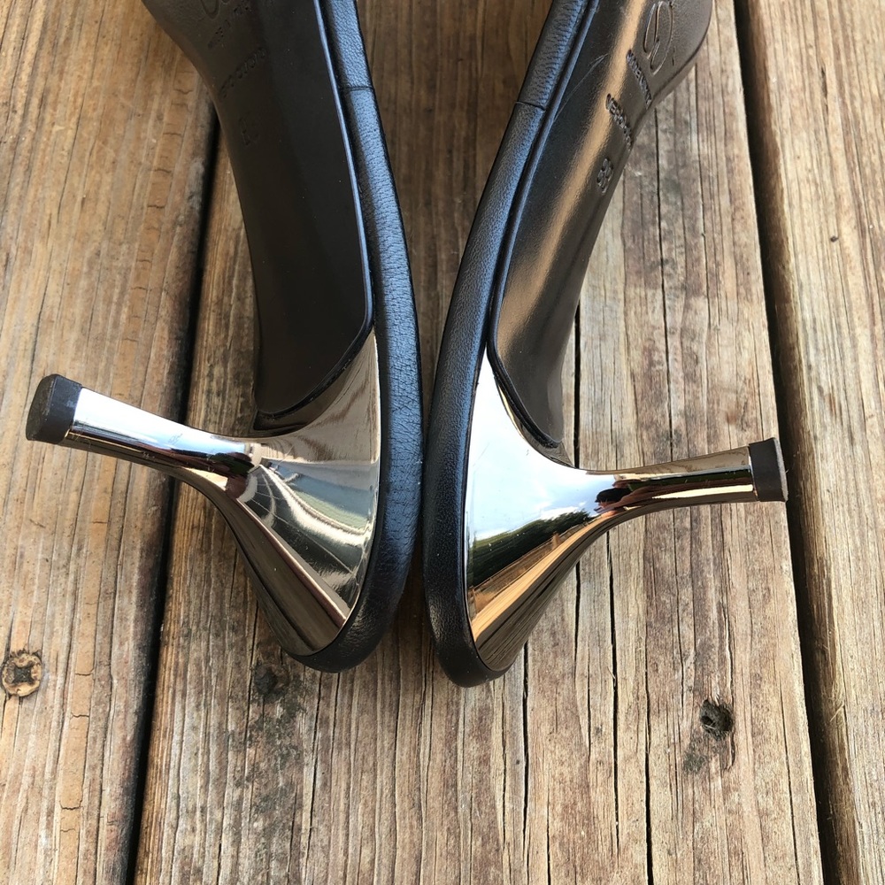 St. John Python Print Studded Kitten Heels Shoes - image 8